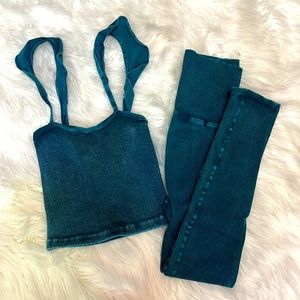 Free People Movement Ultra High Rise Happiness Run Leggings & Matching Crop